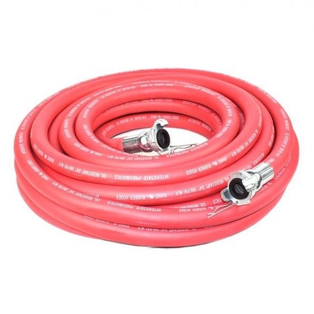 INTERSTATE PNEUMATICS Jack Hammer Red Rubber Hose 3/4 Inch x 50 feet 300 PSI HJ19-050E